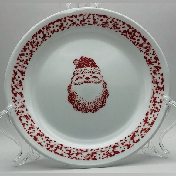 Corning Corelle Sponge Santa New Condition Salad Plate (7”) - Picture 1 of 4